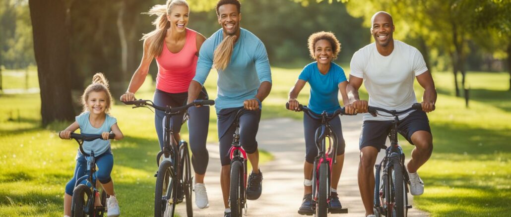 Sportübungen Familie